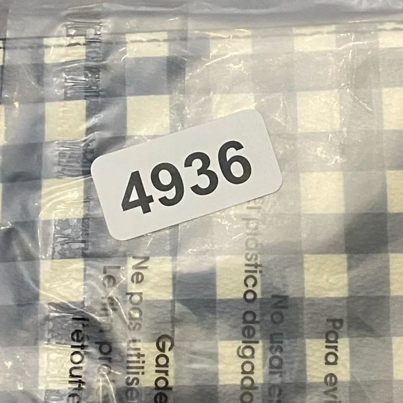 Tory Burch Robinson Navy Gingham Chain Strap Crossbody Clutch Bag 4936 - Picture 12 of 12